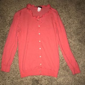 J. Crew Pink Buttoned Cardigan